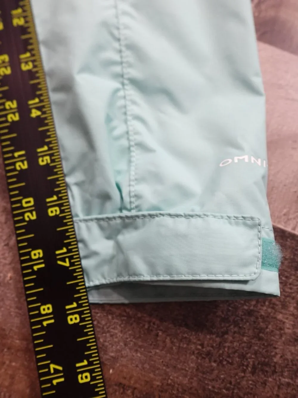 Columbia Omni-Tech Rain Jacket Girls Medium 10/12 Light Aqua Hooded